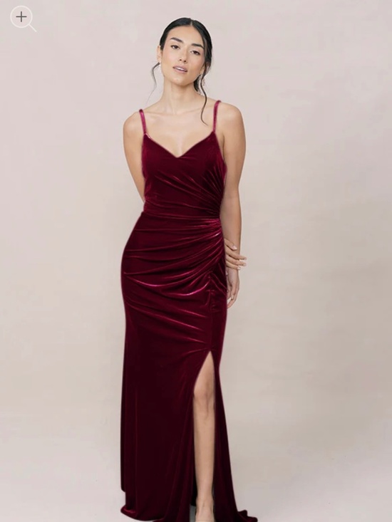Revelry Dresses & Skirts - Revelry Rory Velvet Dress Burgundy size 2 petite